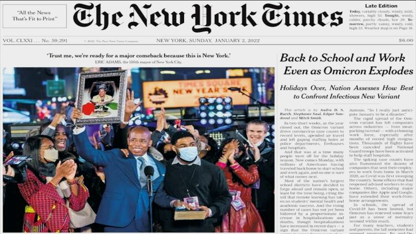 Iranpress: World Newspapers: Americans head back to school, work even as Omicron explodes