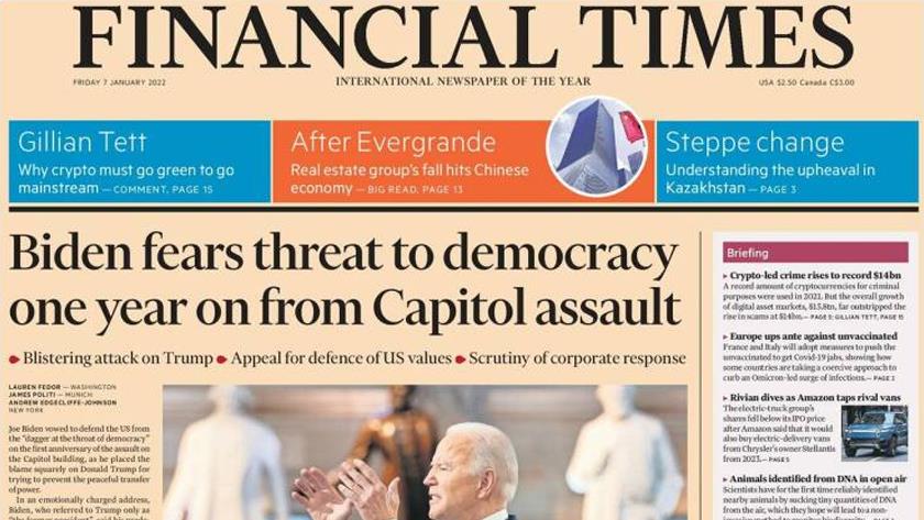 Iranpress: World Newspapers: Biden fears threat to democracy one year on from Capitol assault 