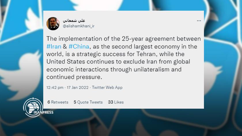 Iranpress: Implementation of Iran- China 25-year agreement ; strategic success for Tehran
