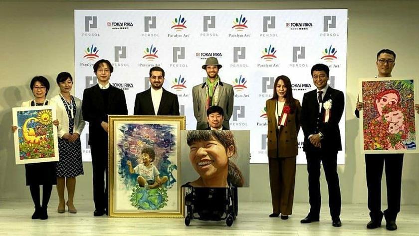 Iranpress: Iranian lady shines in Japan Paralym Art World Cup 2021