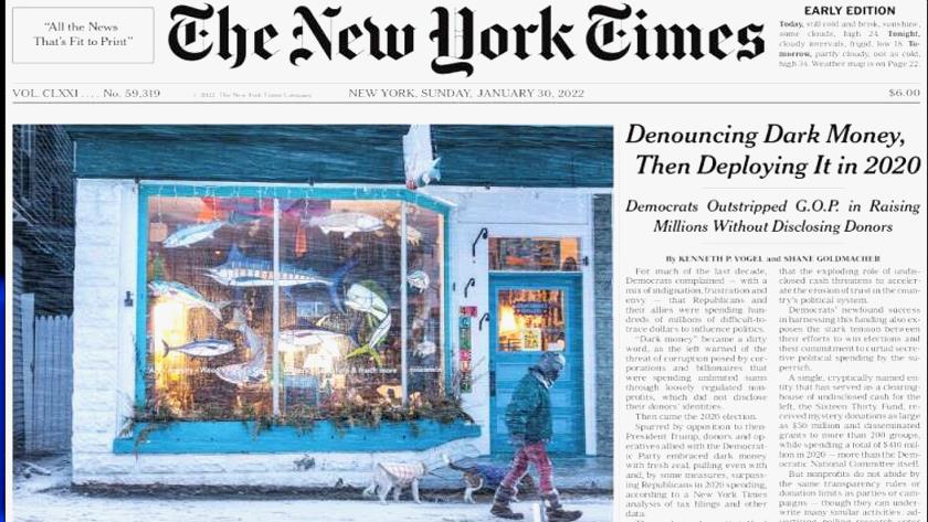Iranpress: World Newspapers: Denouncing dark money, then deploying it in 2020