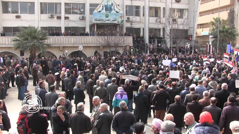 Iranpress: Syrians condemn US moves in al-Hasakah