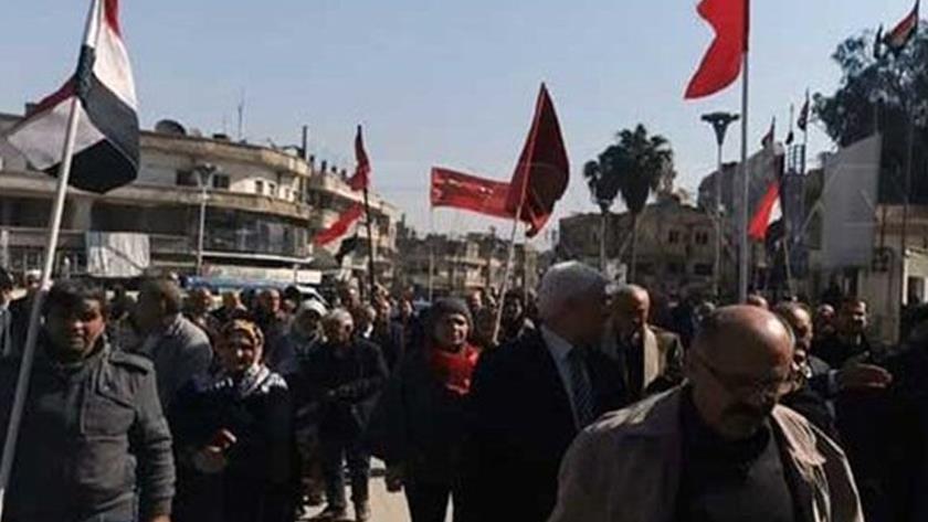 Iranpress: Syrians stage anti-US protests in al-Hasakah province