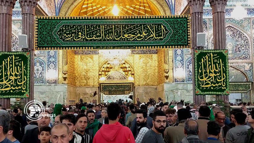 Iranpress: People gather in Karbala on birth anniv. of Imam Hussain 