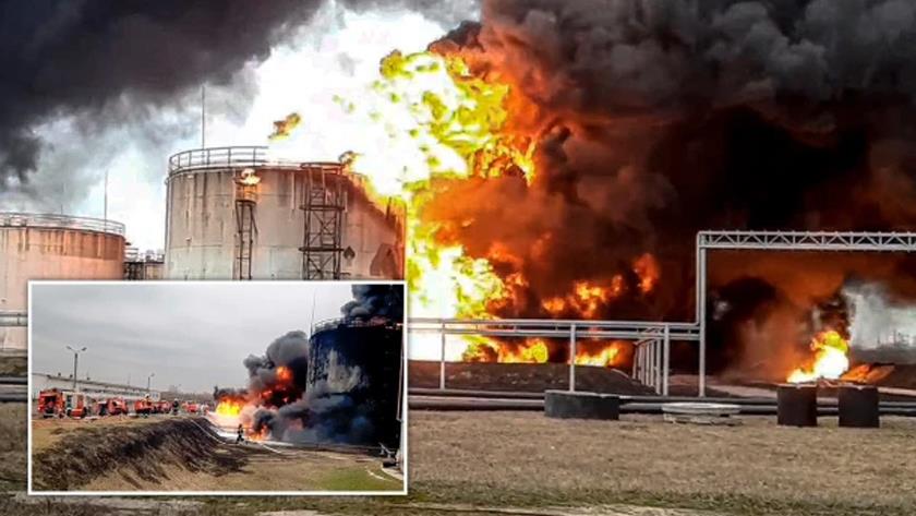 Iranpress: After massive explosion in oil deposit, Russia accuses Ukrain of attack on it