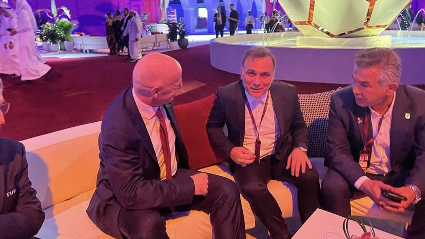 Iranpress: Iranian Football Federation Chief meets Infantino, Samura