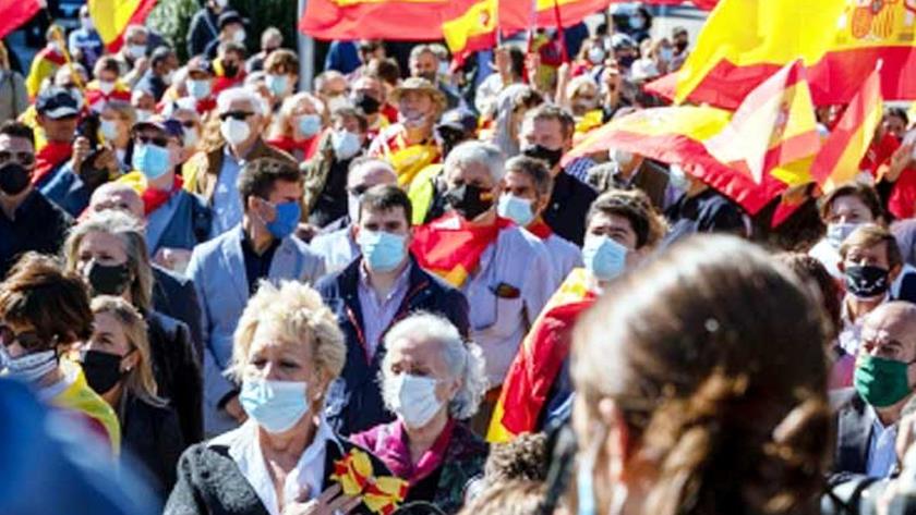 Iranpress: Mass protest against NATO intervention in Ukraine, held in Madrid
