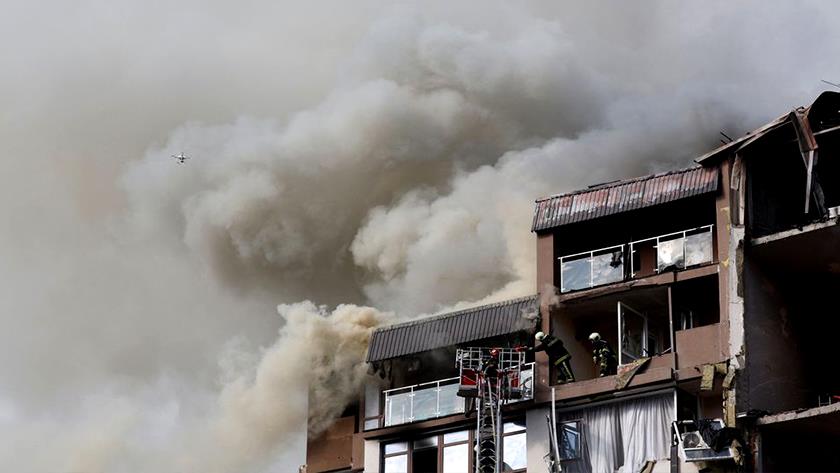 Iranpress: Kyiv hit by Russian missiles
