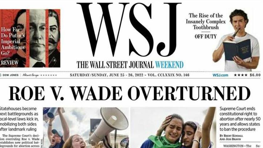 Iranpress: World Newspapers: Roe V. Wade overturned 