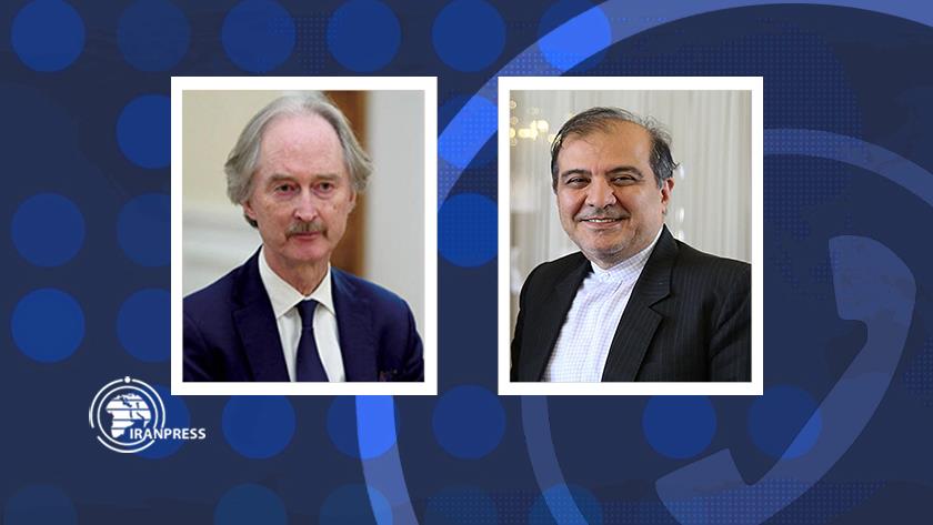 Iranpress: UN Syria envoy holds phone talks with senior advisor to Iran FM