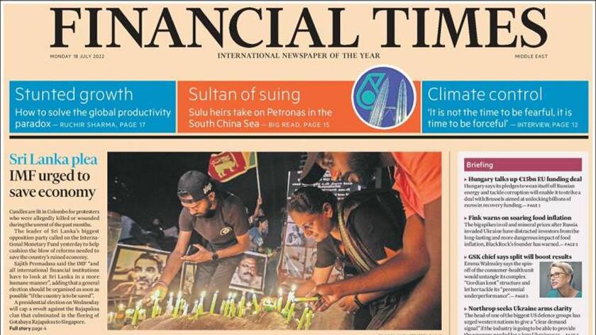 Iranpress: World Newspapers: Sri Lanka plea-IMF urged to save economy 