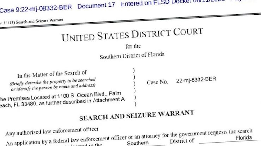 Iranpress: US court unveils search warrant document for Mar-A-Lago raid