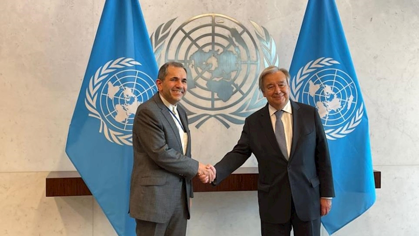 Iranpress: Iran envoy meets UNSG Guterres to say farewell