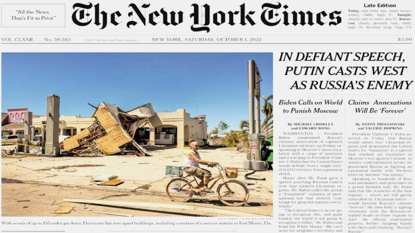 Iranpress: World Newspapers: In defiant speech, Putin casts west as Russia