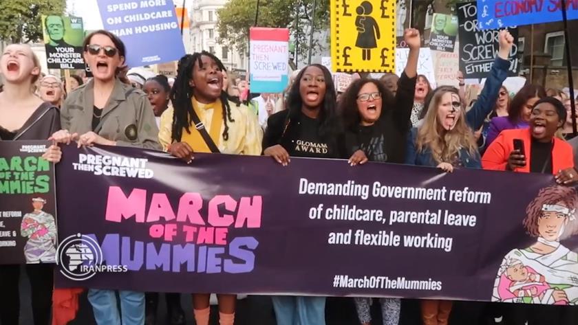 Iranpress: British mothers protest about the high cost of childcare centres