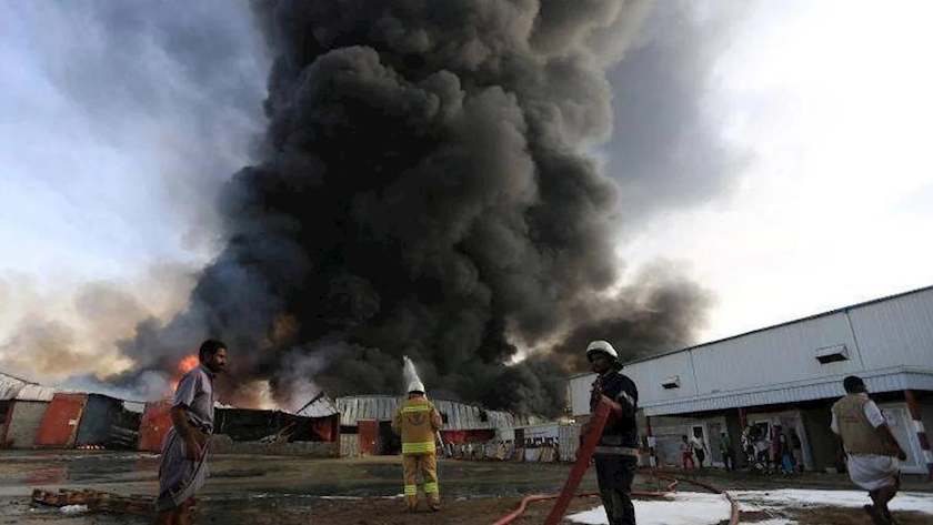 Iranpress: Fire guts refugee tents in Yemen’s Hudaydah