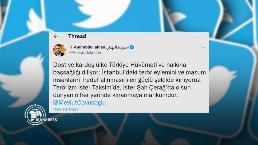Iranpress: Iran strongly condemns Istanbul terrorist attack