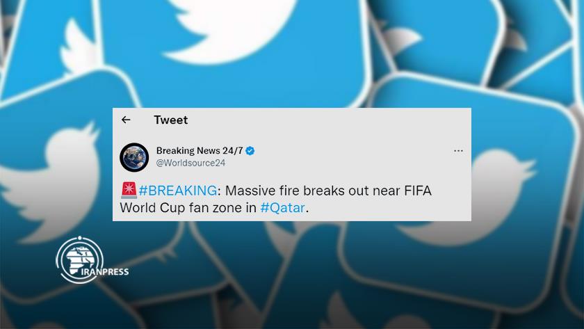 Iranpress: Fire breaks out in Qatar near World Cup stadium