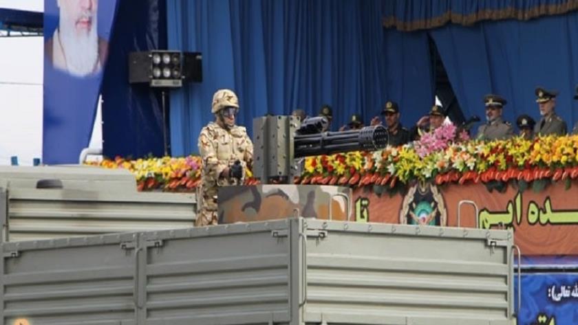 Iranpress: Akhgar and Moharram Gatling guns symbols of Iran Army firepower 