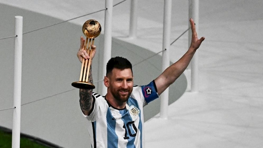 Iranpress: Lionel Messi wins World Cup Golden Ball award