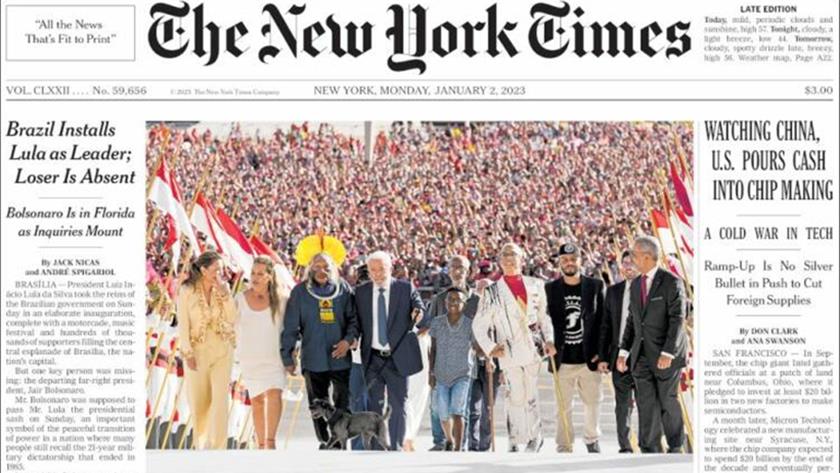 Iranpress: World Newspapers: Brazil installs Lula as leader; loser is absent