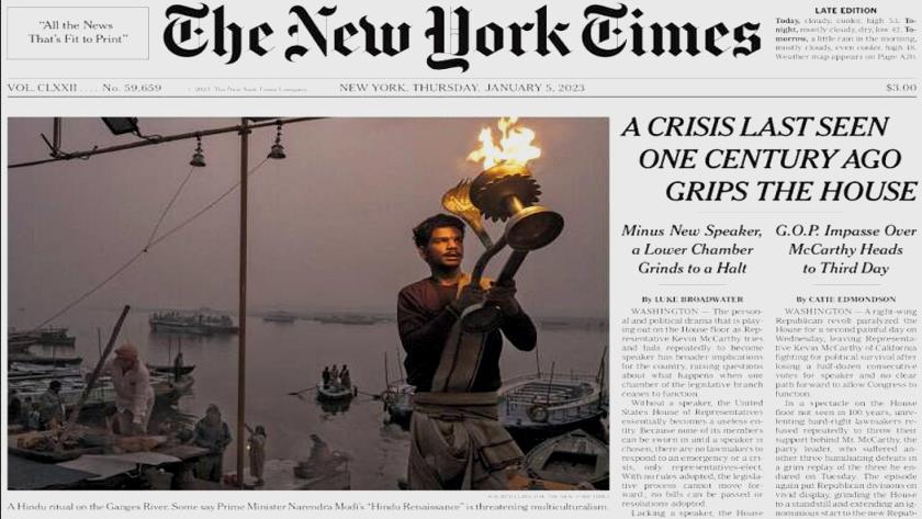 Iranpress: World Newspapers: A crisis last seen one century ago grips the US house