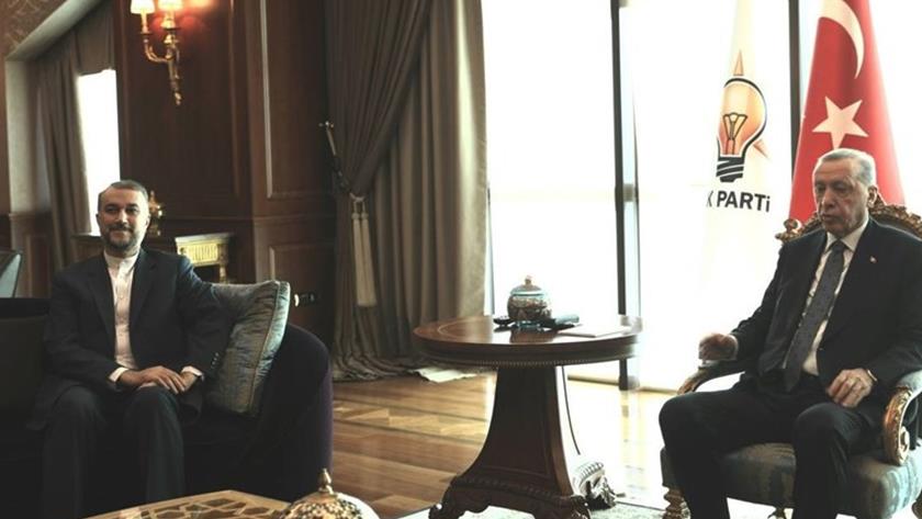 Iranpress: Iran top diplomat meets with Erdogan