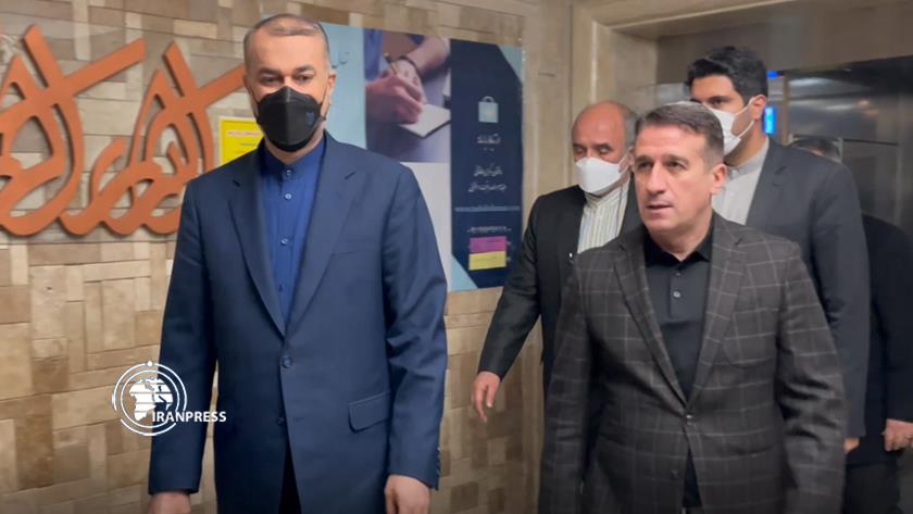 Iranpress: Amir-Abdollahian visits injured of armed attack on Embassy of Azerbaijan