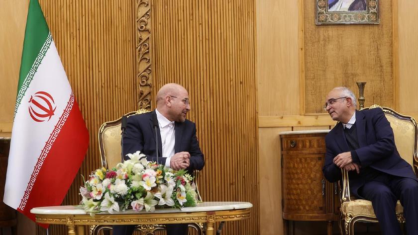 Iranpress: Iranian Parliament Speaker leaves Iran for Algeria