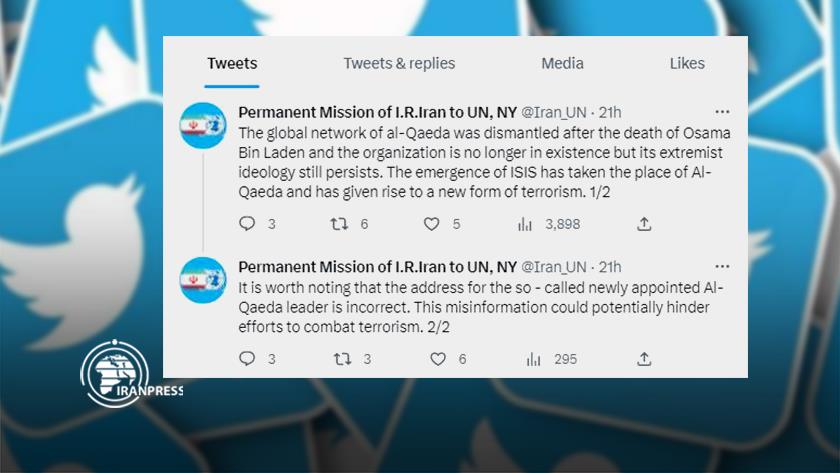 Iranpress: Iran rejects US claim on Al-Qaida leader in Tehran as misinformation