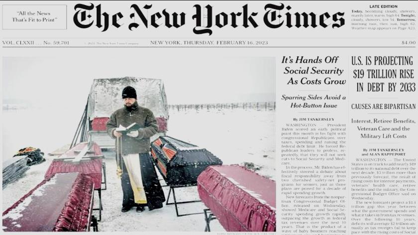Iranpress: World Newspapers:US is projecting 19$ trillion rise in debt by 2023