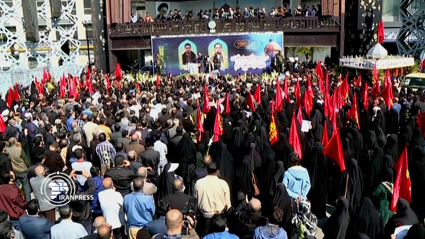 Iranpress: Iranians bid farewell to two martyrs of Israeli attack on Syria