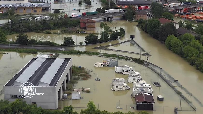 Iranpress: Flood causes heavy losses, damage of properties in Italy