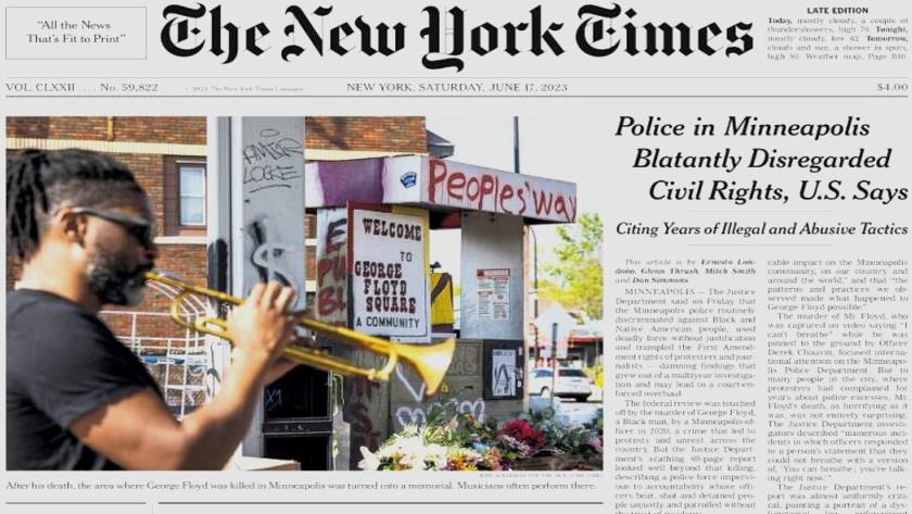 Iranpress: World Newspaper: Police in Minneapolis Blatantly Disregarded Civil Rights, U.S. Says