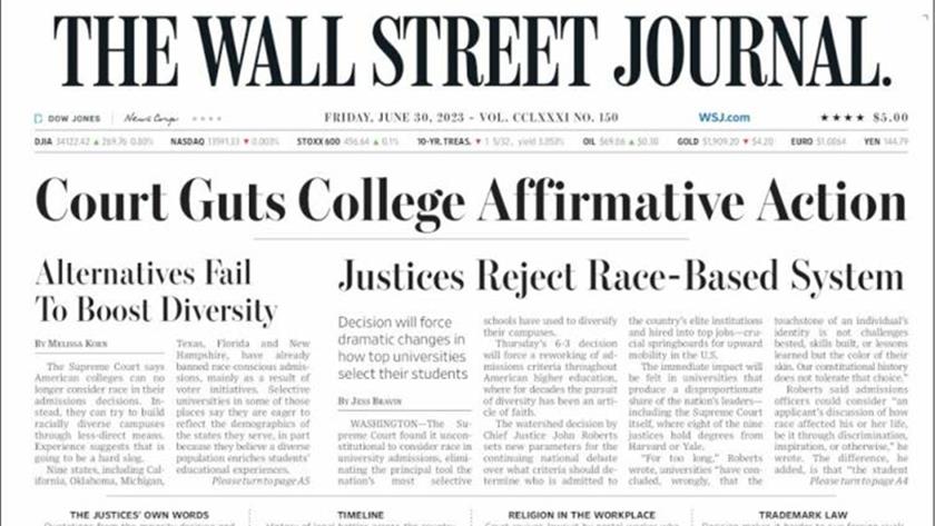 Iranpress: World Newspaper: Court guts college affirmative action
