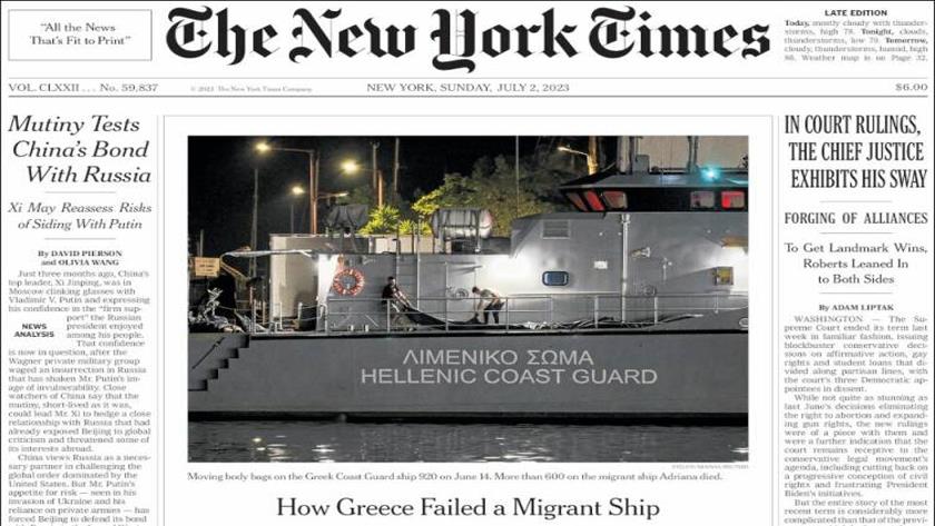 Iranpress: World Newspapers: How Greece failed a migrant ship