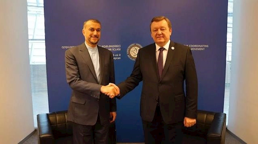 Iranpress: Iran, Belarus foreign ministers meet in Baku