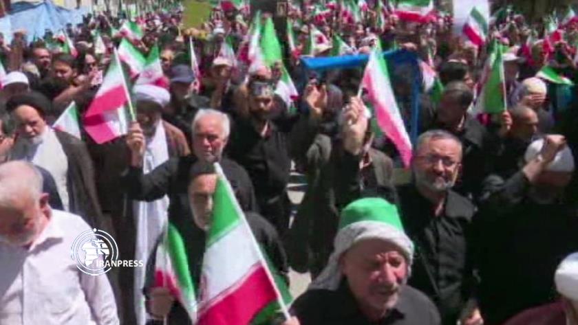 Iranpress: Iranians protest to lambaste repeated desecration of Holy Quran
