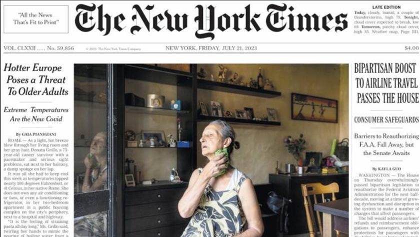 Iranpress: World Newspapers: Hotter Europe poses a threat to older adults