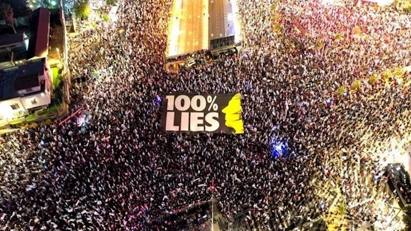 Iranpress: Tens of thousands of protesters take over Tel Aviv for 31st week
