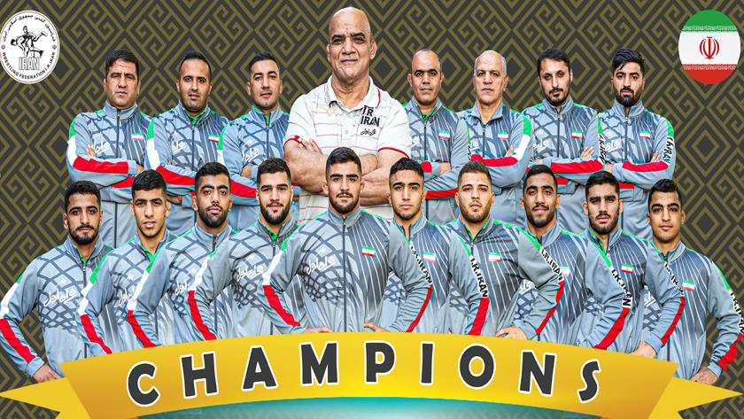 Iranpress: Iran U20 freestlyers win World Champion title 2023