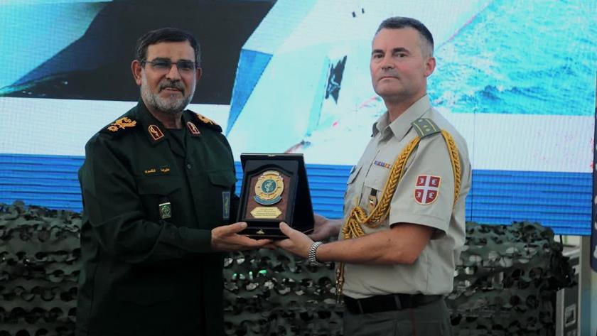 Iranpress: Military attachés present on the deck of Martyr Soleimani Warship