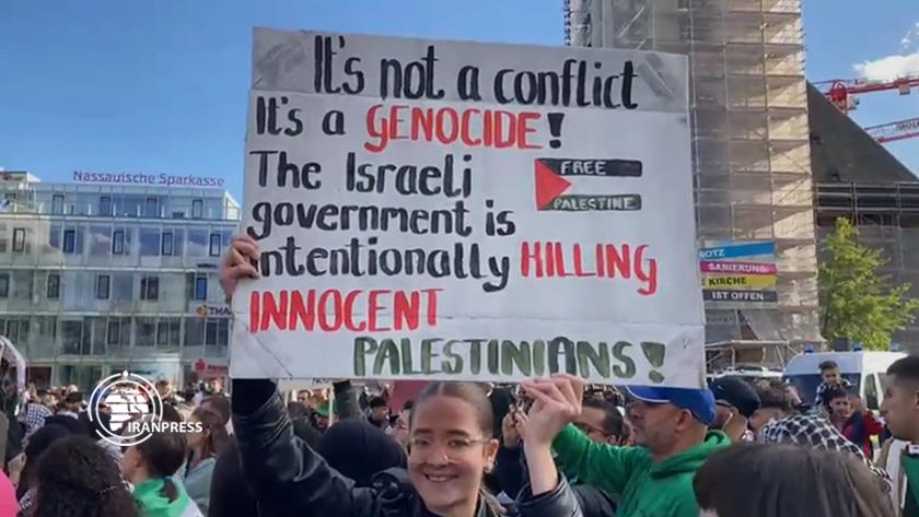 Iranpress: Demonstration of Palestinian supporters in Frankfurt despite police ban