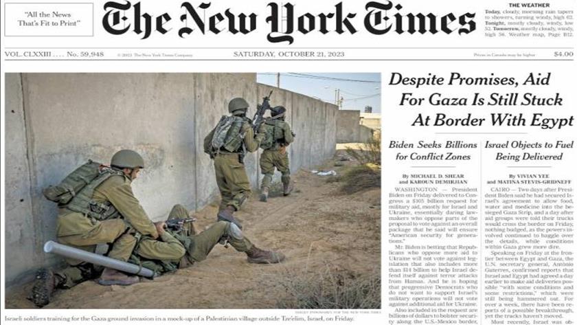 Iranpress: World Newspapers: Despite promises, aid for Gaza is still stuck at border with Egypt