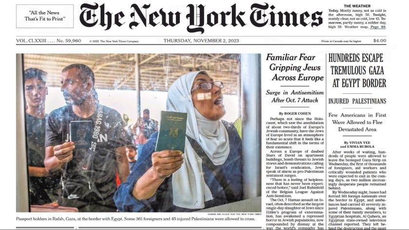 Iranpress: World Newspapers: Hundreds escape Gaza at Egypt border
