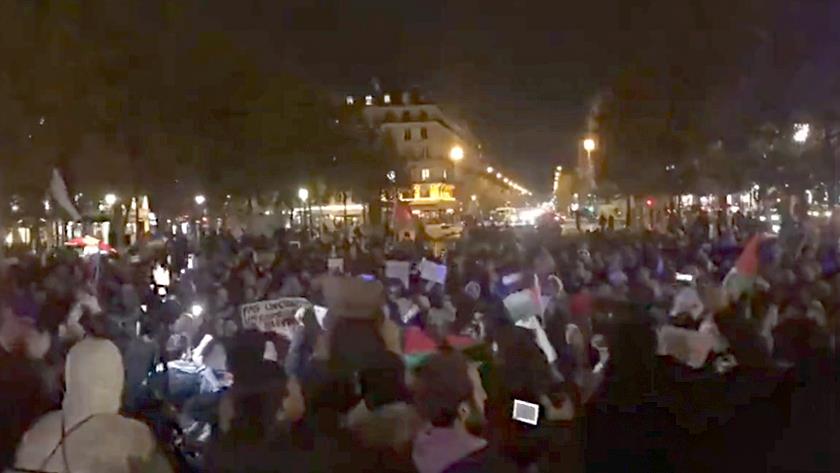 Iranpress: French people hold rally in support of Palestine