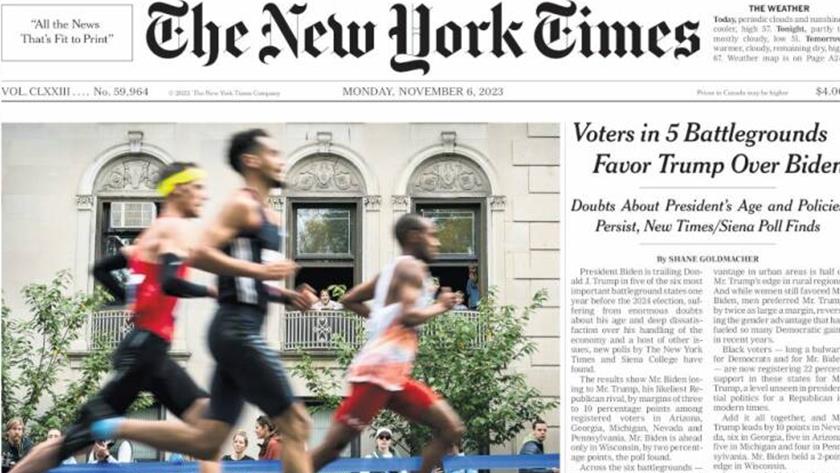 Iranpress: World newspapers: Voters in 5 battlegrounds favor Trump over Biden