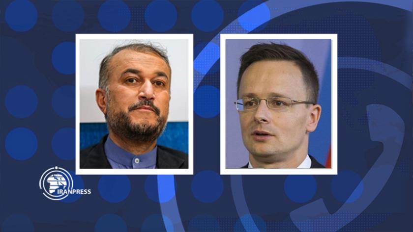 Iranpress: Iran, Hungary FMs confer on latest Gazan developments over phone