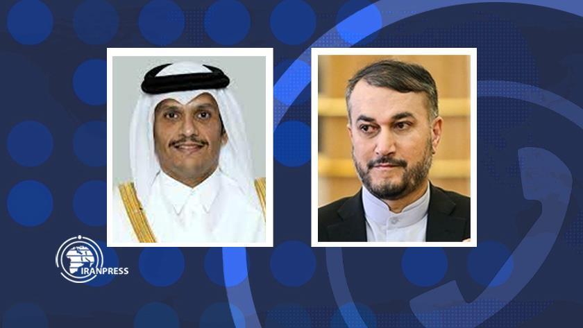 Iranpress: Iran, Qatar FMs confer on latest developments in Gaza 