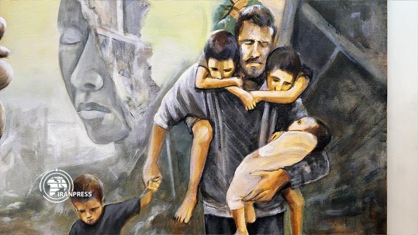 Iranpress: Photo exhibition held in Damascus for solidarity with Gaza 